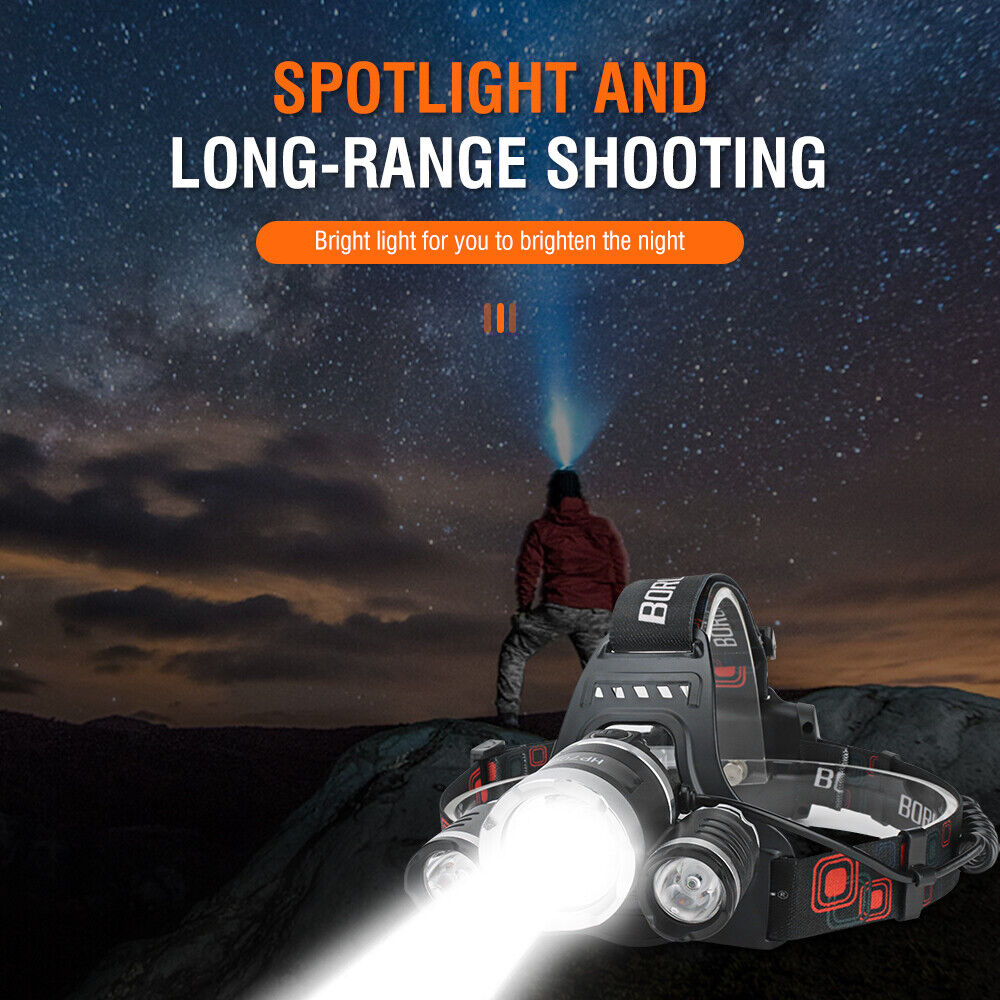 HP700 LED Rechargeable Head Torch - FREE DELIVERY