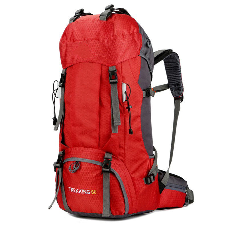 RED - GO BAG - 60L Waterproof Hiking Backpack - FREE DELIVERY