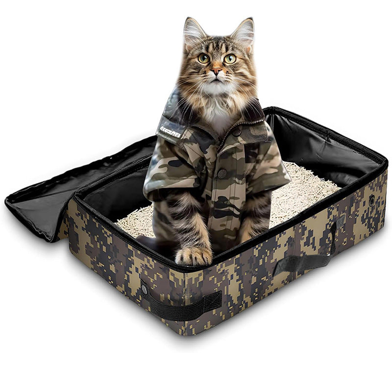 Portable Foldable Cat Litter Box - Waterproof - FREE DELIVERY
