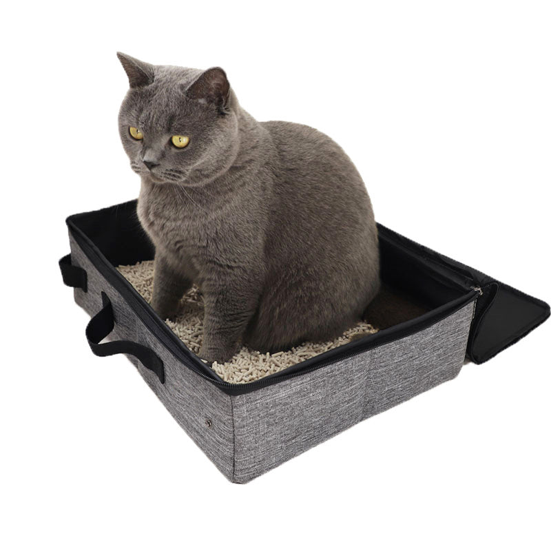Portable Foldable Cat Litter Box - Waterproof - FREE DELIVERY